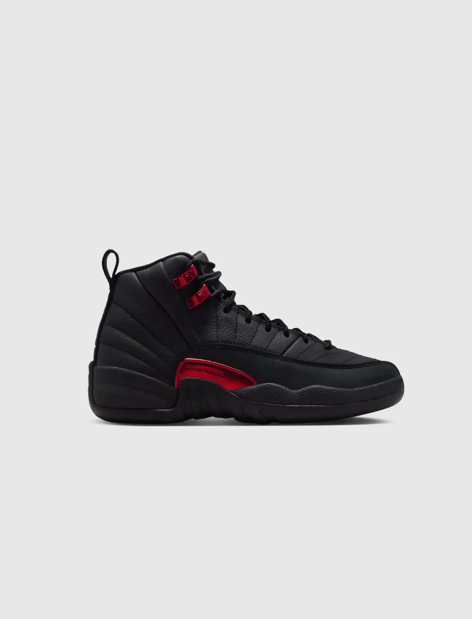 Image of AIR JORDAN 12 RETRO "BLACK/VARSITY RED" GS