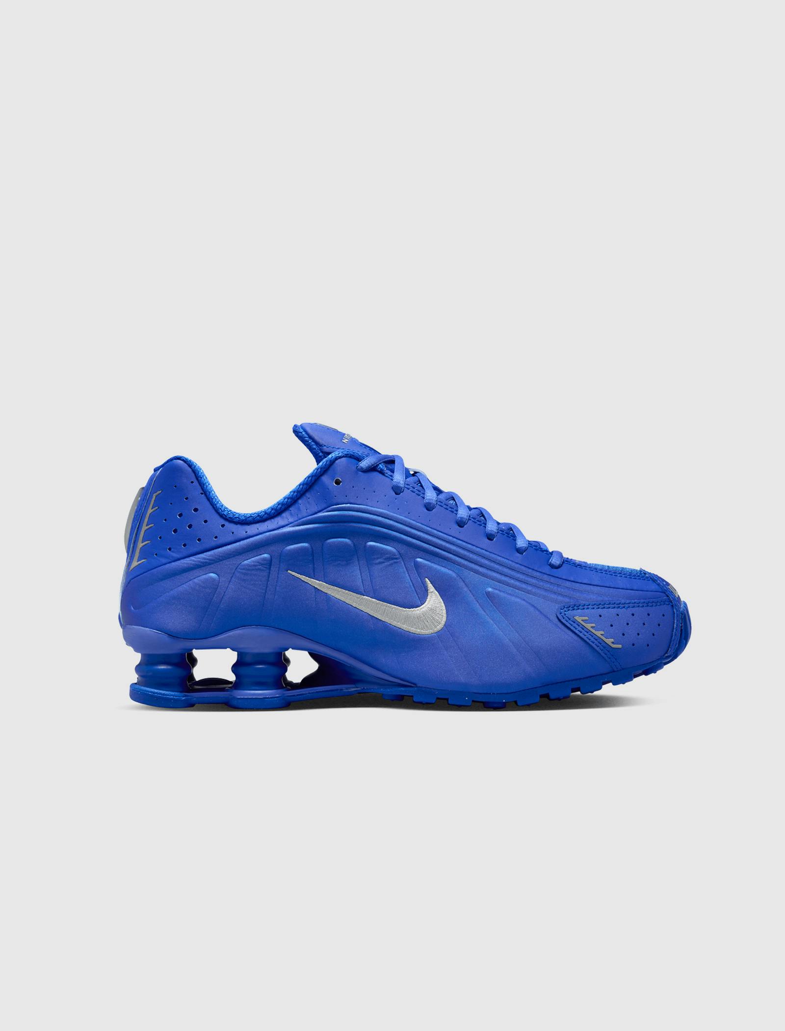 NIKE WOMEN S SHOX R4 RACER BLUE METALLIC SILVER