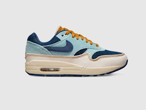 Image of WOMEN'S AIR MAX 1 '87 "AURA/MIDNIGHT NAVY/ PALE IVORY"