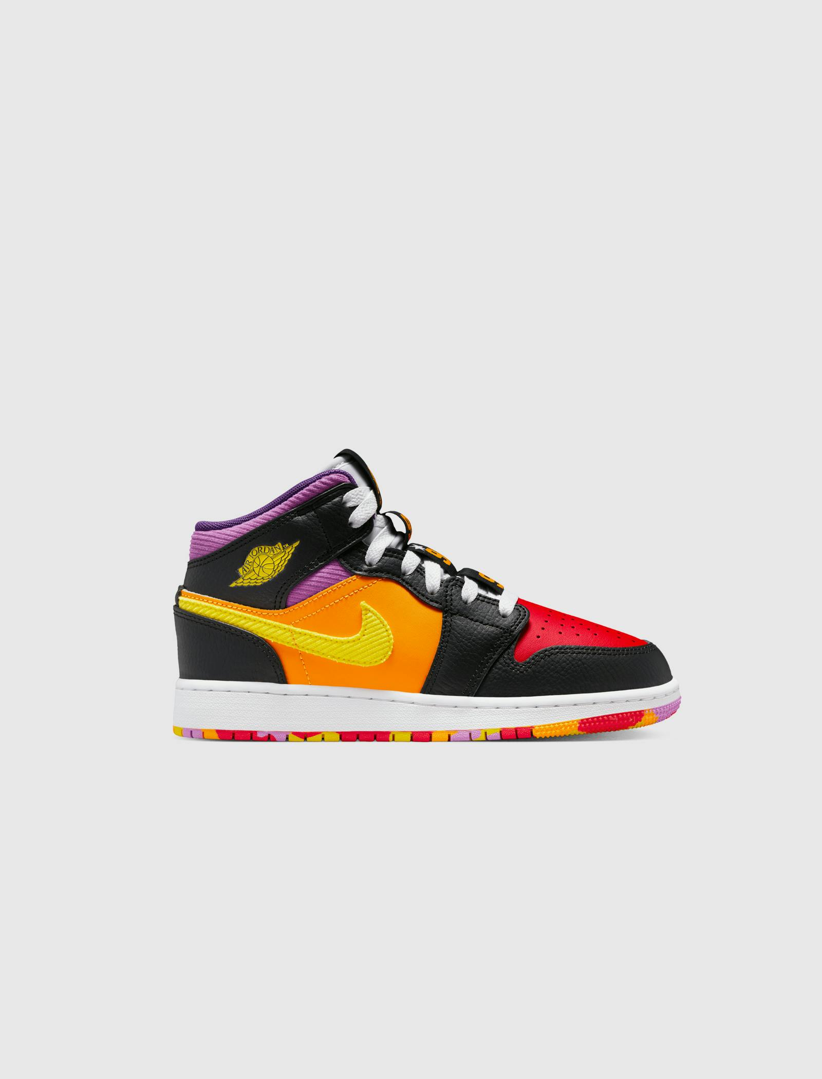 Nike air jordan 1 retro discount mid multi pink orange candy gs