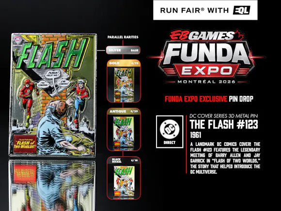 Hero image for The Flash #123 3D DC Comic Cover Metal Pin FUNDA Exclusive