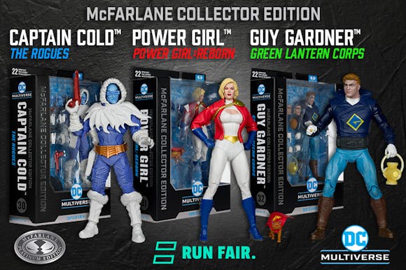 Hero image for Captain Cold/Power Girl/Guy Gardner McFarlane Collector Platinum Edition Bundle (3) 7" Figures