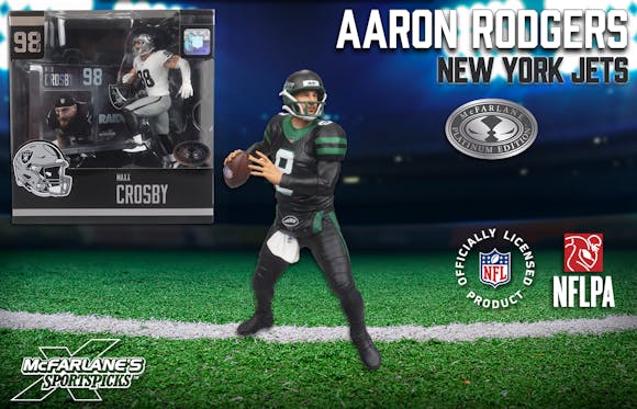 Hero image for Aaron Rodgers (New York Jets) McFarlane's SportsPicks Platinum Edition