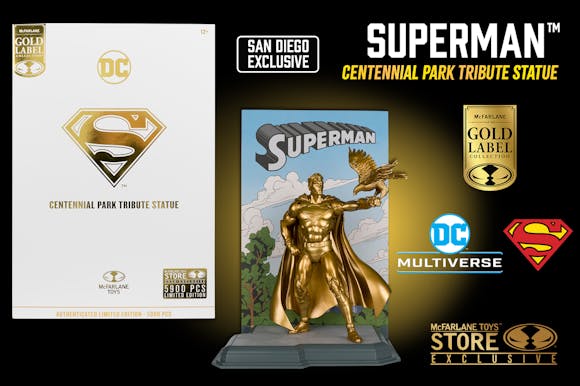 Hero image for Superman Centennial Park Tribute Statue Gold Label