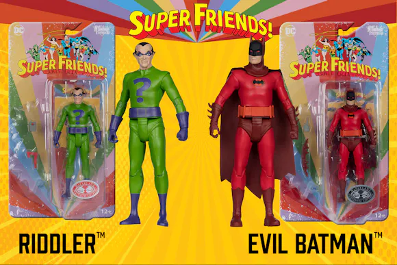 Hero image for Super Friends Riddler (Red Platinum Edition) & Evil Batman (Platinum Edition)