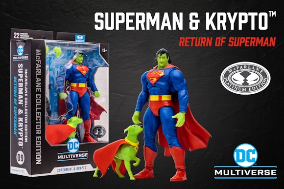 Hero image for Superman & Krypto (Return of Superman) McFarlane Collector Edition Platinum