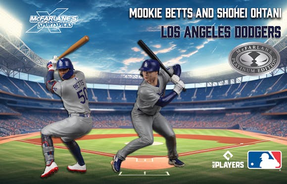 Hero image for Shohei Ohtani & Mookie Betts (Los Angeles Dodgers) McFarlane's SportsPicks Platinum Edition