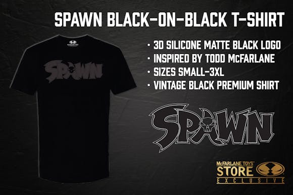 Hero image for Spawn 3D Logo Black-on-Black T-Shirt