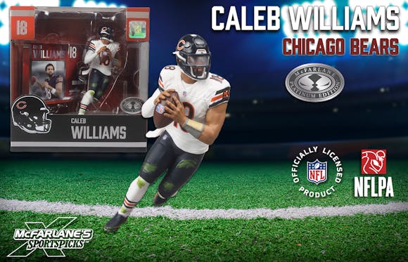 Hero image for Caleb Williams (Chicago Bears) McFarlane's SportsPicks Platinum Edition