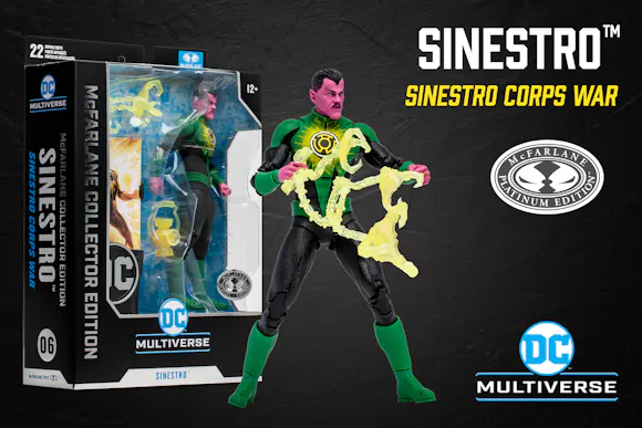 Hero image for Sinestro (Sinestro Corps War) McFarlane Collector Edition Platinum