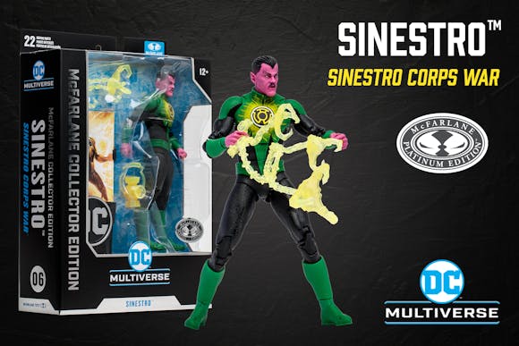 Hero image for Sinestro (Sinestro Corps War) McFarlane Collector Edition Platinum