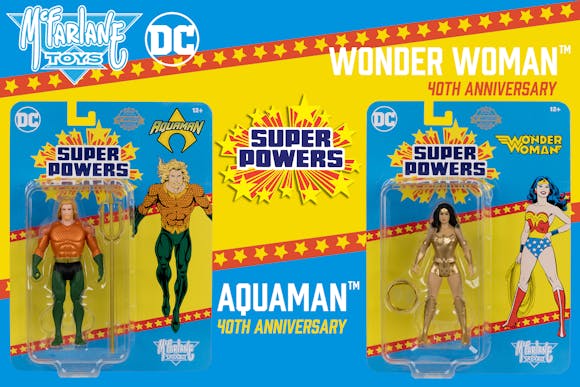 Hero image for Super Powers Wonder Woman and Aquaman 40th Anniversary Gold Editions