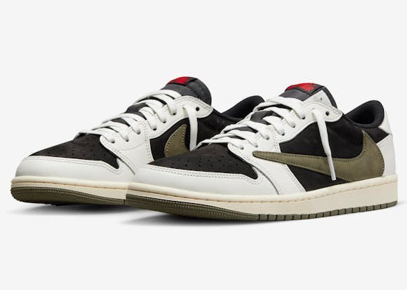 Women's Air Jordan 1 Low x Travis Scott - Sail/Medium Olive