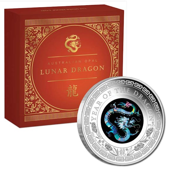 Hero image for 2024 Australian Opal Lunar Dragon 1oz Silver Proof