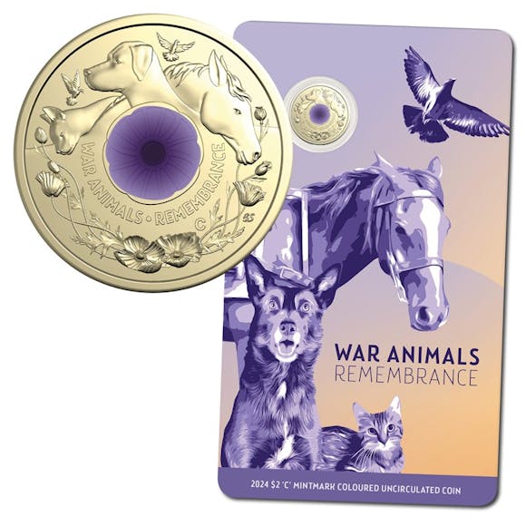 Hero image for $2 2024 War Animals Remembrance 'C' Mintmark UNC