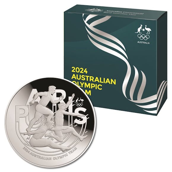 Hero image for $5 2024 Australian Olympic Team Silver Domed Proof
