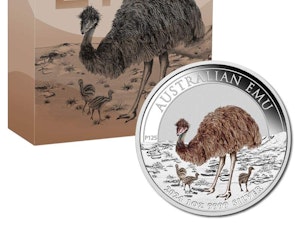 Image of 2024 Australian Emu 1oz Silver Coloured