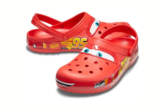 Lightning mcqueen top heely crocs
