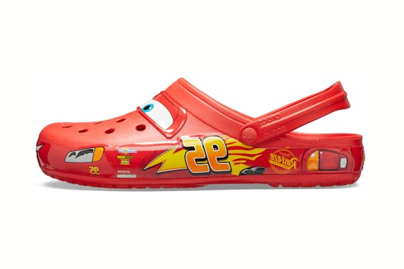 Light up lightning mcqueen top crocs adults